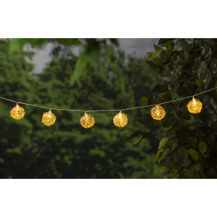 Mercer41 Guifaro Outdoor 10 Bulb 65'' Battery Powered Novelty String
